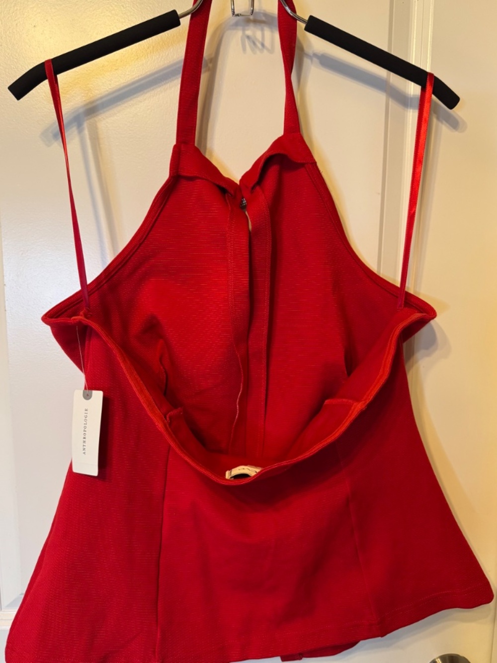 Maeve by Anthropologie Red Rhinestone Bow Halter Top NWT Size XL - Picture 2 of 8